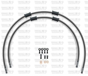 RACE Front brake hose kit Venhill POWERHOSEPLUS HON-5018FB-BK (2 conducte in kit) Black hoses, black fittings