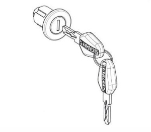 Replacement premium lock & key SHAD 203076R for SH48, SH58X and SH59X