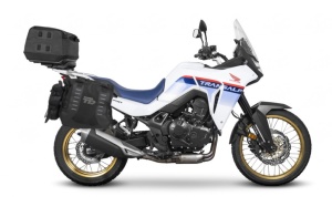 Set of SHAD TERRA TR40 adventure saddlebags and SHAD TERRA rear bag TR50, including mounting kit SHAD HONDA TRANSALP 750