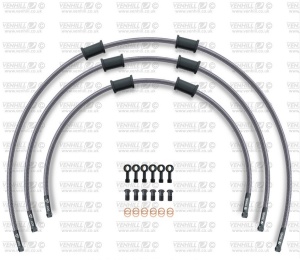 STANDARD Front brake hose kit Venhill POWERHOSEPLUS SUZ-11002FB (3 conducte in kit) Clear hoses, black fittings