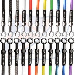 STANDARD Front brake hose kit Venhill POWERHOSEPLUS TRI-9003FS (3 conducte in kit) Clear hoses, stainless steel fittings