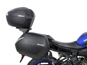 Topcase moto SHAD SH47 Negru/Alb - Img 3