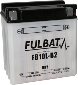 Baterie conventionala FULBAT FB10L-B2 (YB10L-B2) include electrolit - Img 1