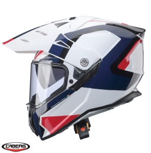 Casca adventure/off road Caberg model Tanami SV Scram H7 alb/rosu/albastru - Img 2
