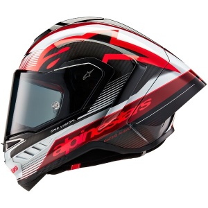 Casca integrala ALPINESTARS SUPERTECH R10 CARBON SOLID Negru/Rosu/Alb - Img 2