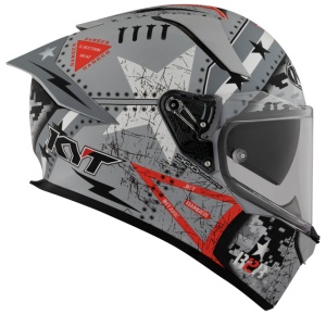 Casca integrala KYT R2R MAX ASSAULT GREY ECE 22.06 - Img 6