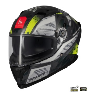 Casca integrala MT Braker SV Fury C6 gri galben lucios