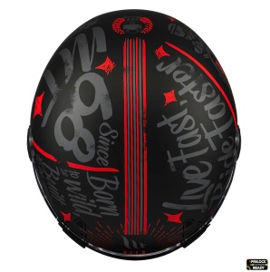 Casca integrala MT Jarama SV Art E5 negru/gri mat - model Retro - Cafe Racer (ochelari soare integrati) - tip viziera: MT-V-32 - Img 6