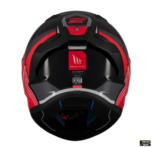 Casca integrala MT Stinger 2 Tron B15 negru/rosu lucios - tip viziera: MT-V-28B - punctaj maxim SHARP Test – 5 stele - Img 5