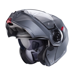 Casca modulabila (flip-up) Caberg Duke Evo SV gun metal (titanium) mat - Img 4