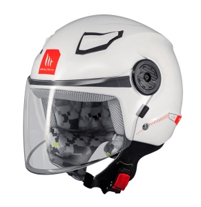 Casca open face MT Lite Kids A0 alb lucios - casca de copii