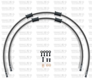 CROSSOVER Front brake hose kit Venhill POWERHOSEPLUS SUZ-7018FB-CB (2 conducte in kit) Carbon hoses, black fittings
