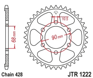 Foaie spate JT JTR 1222-48 48T, 428 - Img 2