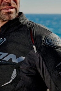 Geaca (jacheta) motociclete barbati textil Roadster Ixon All Season/iarna model Cortex WP MS culoare: negru/gri - Img 3
