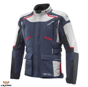 Geaca (jacheta) motociclete barbati Touring/Adventure Ixon All season model Midgard MS culoare: gri/navy/negru
