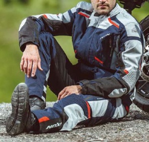 Geaca (jacheta) motociclete barbati Touring/Adventure Ixon All season model Midgard MS culoare: gri/navy/negru - Img 4
