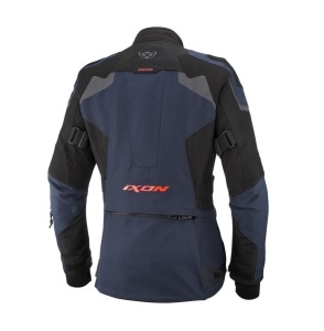Geaca (jacheta) motociclete femei Touring/Adventure Ixon All season/vara model Odin LS culoare: navy (albastru)/negru/rosu - Img 2
