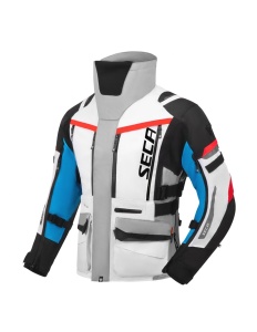 Geaca moto touring SECA ARRAKIS III GREY BLUE RED