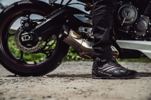 Ghete moto Roadster barbati All Season Ixon model Bull 2 WP ULTRA MS culoare: negru/antracit/rosu (100% waterproof) - Img 4