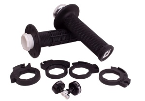 Grips set Lock-on ODI MICRO-X V2 H36MXB Black/Silver Half-Waffle - Img 2