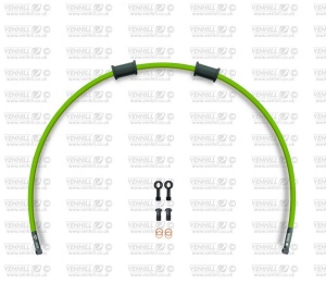 Kit conducta frana spate Venhill POWERHOSEPLUS GUZ-6001RB-GR (1 conducta in kit) Green hoses, black fittings