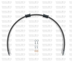 Kit conducte de frana fata Venhill POWERHOSEPLUS HON-1017F-BK (1 conducta in kit) Black hoses, chromed fittings