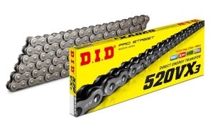 Kit de lant D.I.D Chain - Argintiu chain 520 VX, X-ring (X, NX, QX, XS), CHK front sprocket SUPERSPROX, CHK rear sprocket SUPERSPROX pentru HUSQVARNA TXC 250 2011-2012 - Img 1