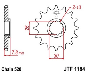 Kit de lant D.I.D Chain - Argintiu chain 520 ZVM-X, X-ring (X, NX, QX, XS), CHK front sprocket JT, CHK rear sprocket SUPERSPROX pentru TRIUMPH Scrambler 865 2016-2017 - Img 3