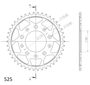 Kit de lant D.I.D Chain - Argintiu chain 525 VX, X-ring (X, NX, QX, XS), CHK front sprocket JT, CHK rear sprocket SUPERSPROX pentru TRIUMPH America 865 2007-2015 - Img 5