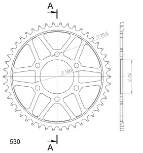 Kit de lant D.I.D Chain - Argintiu chain 530 ZVM-X, X-ring (X, NX, QX, XS), CHK front sprocket JT, CHK rear sprocket SUPERSPROX pentru SUZUKI GSX 550 1983-1987 - Img 5