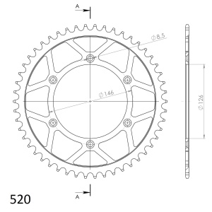 Kit de lant D.I.D Chain - Auriu chain 520 DZ, Non-sealed, CHK front sprocket SUPERSPROX, CHK rear sprocket SUPERSPROX pentru SUZUKI RMX 250 1989-1999 - Img 4