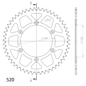 Kit de lant D.I.D Chain - Auriu chain 520 ERT, Non-sealed, CHK front sprocket SUPERSPROX, CHK rear sprocket SUPERSPROX pentru SUZUKI RM 250 1998-2012 - Img 4