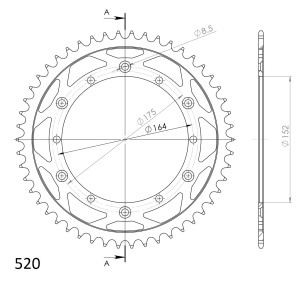 Kit de lant D.I.D Chain - Auriu chain 520 ERT, Non-sealed, CHK front sprocket SUPERSPROX, CHK rear sprocket SUPERSPROX pentru YAMAHA YZ 125 1987 - Img 5