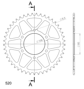 Kit de lant D.I.D Chain - Auriu chain 520 ERT, Non-sealed, CHK front sprocket JT, CHK rear sprocket SUPERSPROX pentru APRILIA SX 125 2008-2012 - Img 5