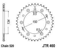 Kit de lant D.I.D Chain - Auriu chain 520 MX, Non-sealed, CHK front sprocket SUPERSPROX, CHK rear sprocket JT pentru KAWASAKI KX 500 1987-2004 - Img 4