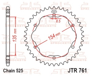 Kit de lant D.I.D Chain - Auriu chain 525 ZVM-X, X-ring (X, NX, QX, XS), CHK front sprocket JT CHK rubber cushioned, CHK rear sprocket JT pentru DUCATI Diavel 1200 2011-2018 - Img 7