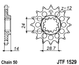 Kit de lant D.I.D Chain - Auriu chain 530 ZVM-X, X-ring (X, NX, QX, XS), CHK front sprocket JT CHK rubber cushioned, CHK rear sprocket SUPERSPROX pentru KAWASAKI ZRX 1200 2001-2004 - Img 3