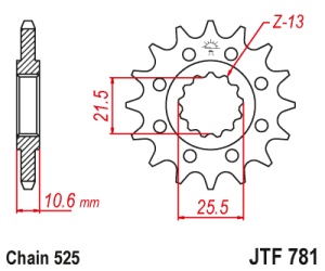 Kit de lant EK - Argintiu chain 525 DEX, X-ring (X, NX, QX, XS), CHK front sprocket JT, CHK rear sprocket SUPERSPROX pentru BENELLI BN 302 2018-2021 - Img 3