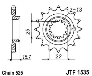 Kit de lant EK - Argintiu chain 525 SRO, O-ring, CHK front sprocket JT CHK rubber cushioned, CHK rear sprocket JT pentru KAWASAKI ZZR 600 2005-2006 - Img 3