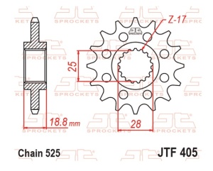 Kit de lant EK - Argintiu chain 525 SRX, X-ring (X, NX, QX, XS), CHK front sprocket JT CHK rubber cushioned, CHK rear sprocket JT pentru BMW F 800 R 2019-2020 - Img 3