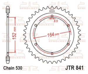 Kit de lant EK - Argintiu chain 530 DEX, X-ring (X, NX, QX, XS), CHK front sprocket SUPERSPROX, CHK rear sprocket JT pentru YAMAHA SR 500 1979-1990 - Img 6