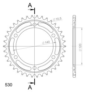 Kit de lant EK - Argintiu chain 530 SRO, O-ring, CHK front sprocket JT CHK rubber cushioned, CHK rear sprocket SUPERSPROX pentru SUZUKI TL 1000 S 1997-2000 - Img 5