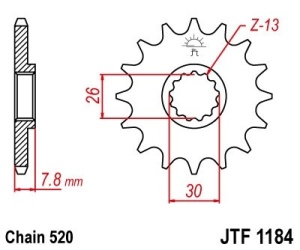 Kit de lant EK - Auriu chain 520 ZVX, X-ring (X, NX, QX, XS), CHK front sprocket JT, CHK rear sprocket JT pentru TRIUMPH Scrambler 865 2016-2017 - Img 3