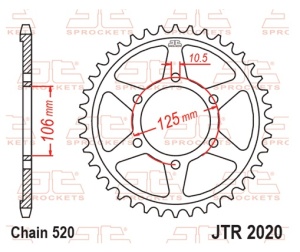 Kit de lant EK - Auriu chain 520 ZVX, X-ring (X, NX, QX, XS), CHK front sprocket JT CHK rubber cushioned, CHK rear sprocket JT pentru TRIUMPH Street Twin 900 2016-2022 - Img 8
