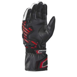 Manusi barbati Racing vara piele Ixon model Thund MS culoare: negru/rosu/alb - degete tactile - Img 2