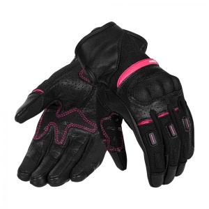 Manusi moto dama piele si textil SECA AXIS MESH II roz