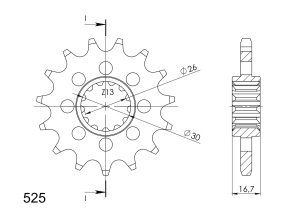 Pinion fata SUPERSPROX CST-1370:15 15T, 525 - Img 2