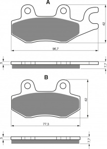 Placute de frana GOLDFREN 009 K1