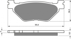 Placute de frana GOLDFREN 165 AD STREET