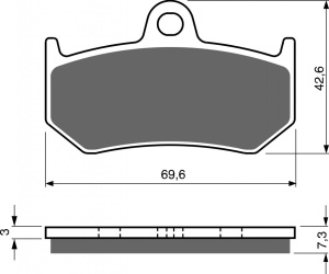 Placute de frana GOLDFREN 235 S3